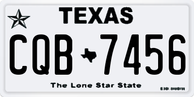 TX license plate CQB7456
