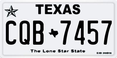 TX license plate CQB7457