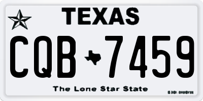 TX license plate CQB7459