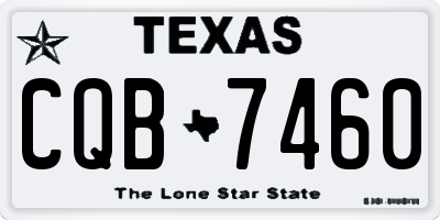 TX license plate CQB7460