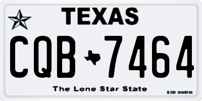 TX license plate CQB7464