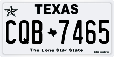 TX license plate CQB7465