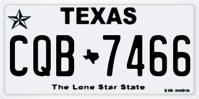 TX license plate CQB7466