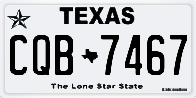 TX license plate CQB7467