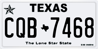 TX license plate CQB7468