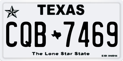 TX license plate CQB7469