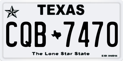TX license plate CQB7470
