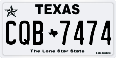 TX license plate CQB7474