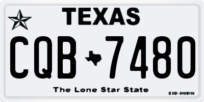 TX license plate CQB7480