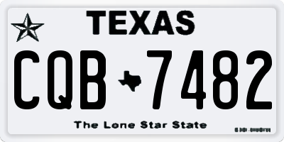 TX license plate CQB7482