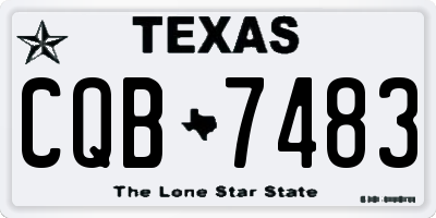 TX license plate CQB7483