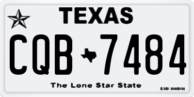TX license plate CQB7484