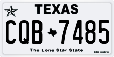 TX license plate CQB7485