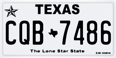 TX license plate CQB7486