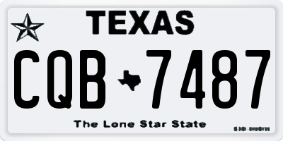 TX license plate CQB7487