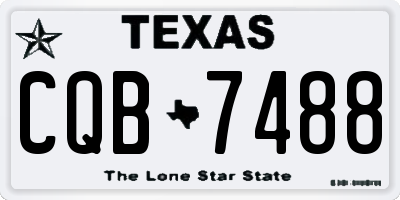 TX license plate CQB7488