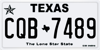 TX license plate CQB7489