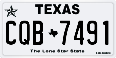 TX license plate CQB7491