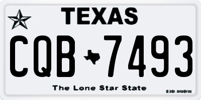 TX license plate CQB7493