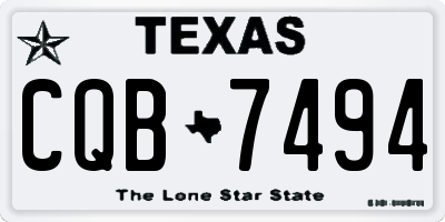 TX license plate CQB7494