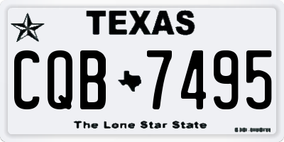 TX license plate CQB7495