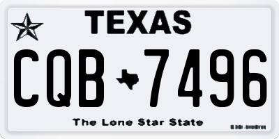 TX license plate CQB7496