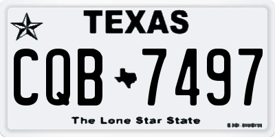 TX license plate CQB7497