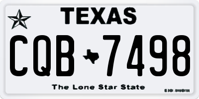 TX license plate CQB7498