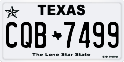 TX license plate CQB7499