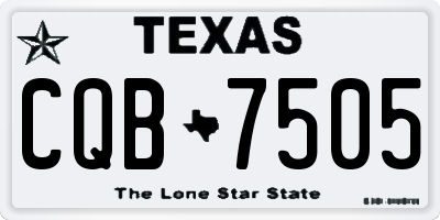 TX license plate CQB7505