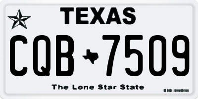 TX license plate CQB7509