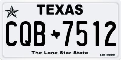 TX license plate CQB7512