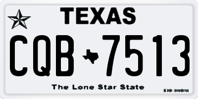 TX license plate CQB7513