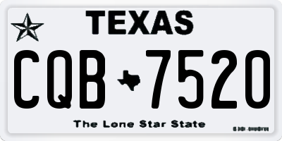TX license plate CQB7520