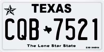 TX license plate CQB7521