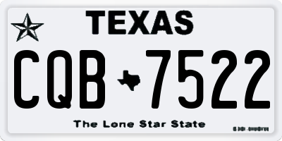 TX license plate CQB7522