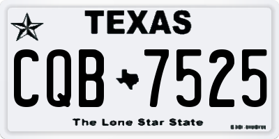 TX license plate CQB7525