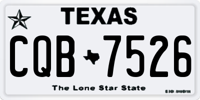TX license plate CQB7526
