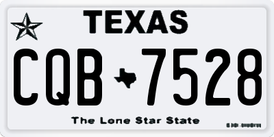 TX license plate CQB7528