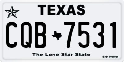 TX license plate CQB7531