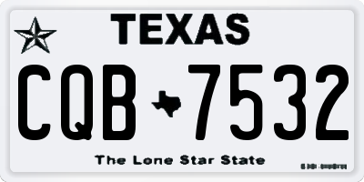 TX license plate CQB7532