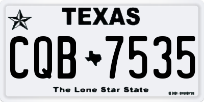 TX license plate CQB7535