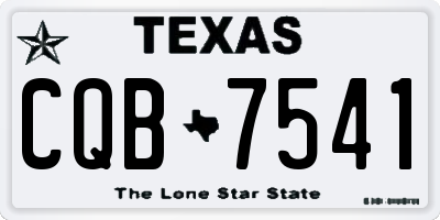 TX license plate CQB7541