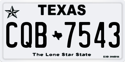 TX license plate CQB7543
