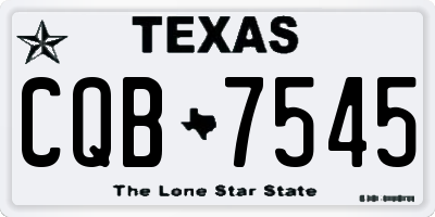 TX license plate CQB7545