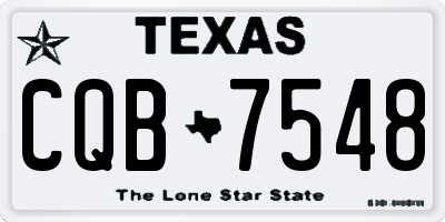 TX license plate CQB7548