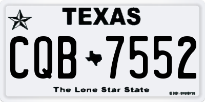 TX license plate CQB7552