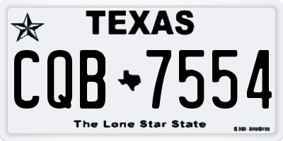 TX license plate CQB7554
