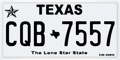 TX license plate CQB7557