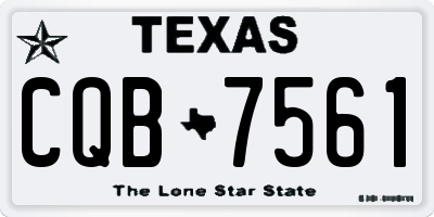 TX license plate CQB7561